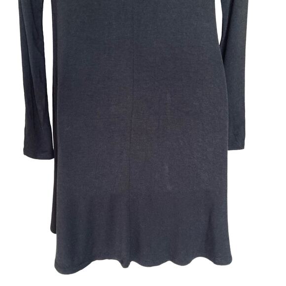 Lulus Black Sway Girl Sway Swing Turtleneck Mini Dress Long Sleeve Jersey Small - Picture 12 of 16